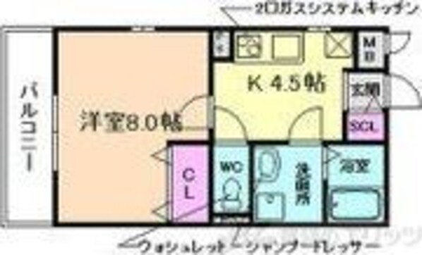 レジデンス千里丘の物件間取画像